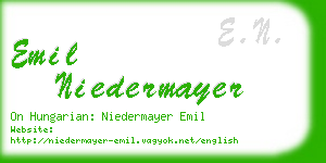 emil niedermayer business card